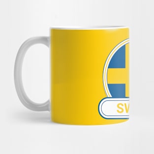 Sweden Country Badge - Sweden Flag Mug